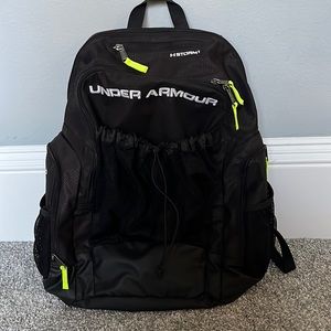 Under Armour STORM1 Backpack. Black. Netted ball carrier. Excellent condition